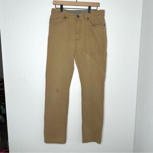 G.H. Bass & Co Canvas Groundwork Pants Mens 32x34 Khaki Brown Straight Leg cargo